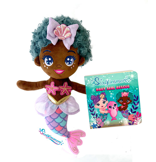 Seaglimmers Coral Glimmer Doll + Baby Seal Rescue Board Book Set (Copy)