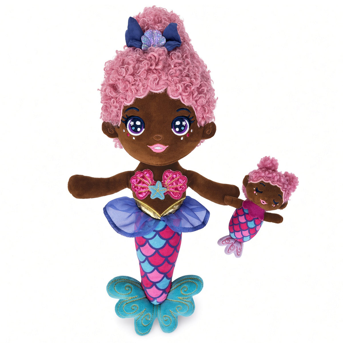Seaglimmers Eco Plush Mermaid Doll and Baby 14 Inch Nursing Mama Glimmer