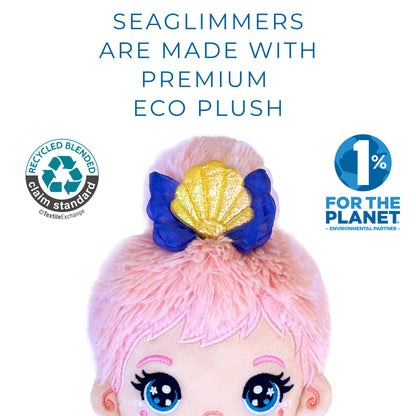 Seaglimmers Eco Plush Mermaid Doll and Baby 14 Inch Nursing Mama Glimmer