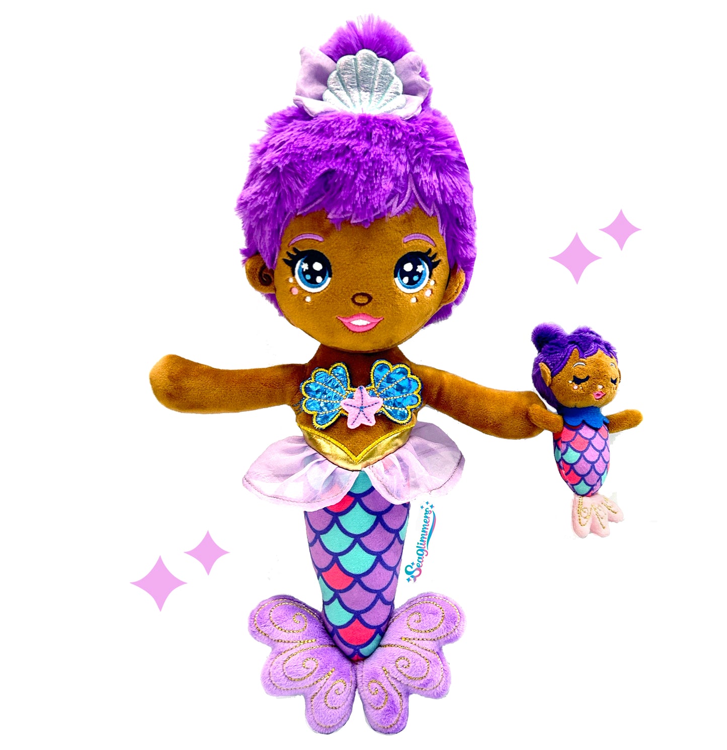 COMING SOON Mama Glimmer 14" Mermaid Doll — Medium Skintone