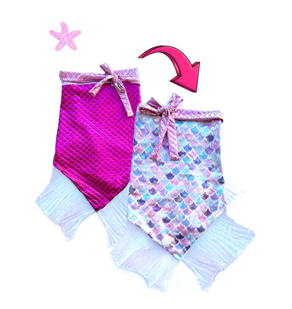 Pink/Iridescent Reversible Glimmer Wrap